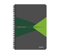Leitz, Cahier spirales couverture carton A5 ligné, 180 pages 90g/m², Leitz Office, Vert, 44590055