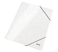Leitz Chemise à élastique WOW A4 carton blanc perle, contient jusqu'à 150 feuilles