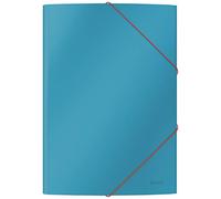 Leitz Chemise à 3 Rabats A4, Capacité 150 Feuilles, Cosy, Bleu, 30020061
