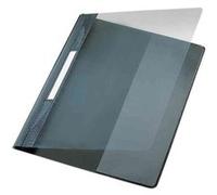 Leitz - chemise à lamelles exquisit, format a4+, pvc, bleu fiml de pvc rigide, couverture avant transparente, zone dinscription G