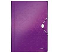 Leitz Trieur à soufflets WOW 6 compartiments 250 feuilles A4 fermeture élastique Violet