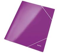 Leitz Chemise à élastique WOW A4 Carton pelliculé 3 rabats Violet