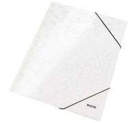 Leitz Chemise à élastique WOW A4 carton blanc perle, contient jusqu'à 150 feuilles