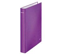 Leitz Classeur à anneaux WOW A4 carton rigide 4 anneaux 25 mm Violet