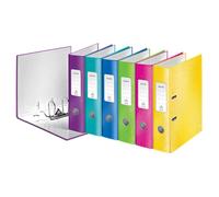 Leitz Classeur à levier WOW – A4, 80 mm, 180° – Assorti