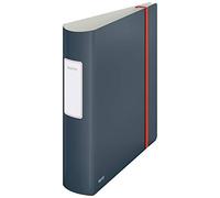 Leitz Classeur à Levier 180° Active, Capacité 500 Feuilles, Dos 82 mm, Cosy, A4, Gris, 10380089