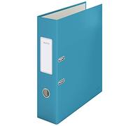 Leitz, Classeur à Levier A4, En Carton Pelliculé, Dos 80 mm, Capacité 600 Feuilles, Mécanisme unique 180°, Classeur Bureau École Maison, Bleu Cosy, 10610061