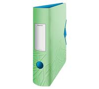 Leitz Classeur à Levier Active A4 180°, Vert, Dos Arrondi 82mm, Fermeture Élastique, Polyfoam Léger, Urban Chic, 11 160 050