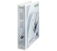 Leitz Classeur à Levier Personnalisable, Couverture Plastique, A4, Dos 8,0cm, Blanc, 42250001