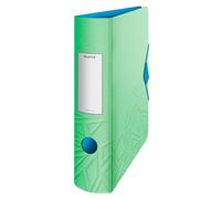 Leitz Classeur à Levier Active A4 180°, Vert, Dos Arrondi 82mm, Fermeture Élastique, Polyfoam Léger, Urban Chic, 11 160 050