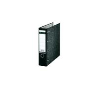 LEITZ Classeur double marbré noir A5 75 mm - 4 anneaux, capacité 1000 pages