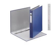 Leitz Classeur standard en polypropylène 4 anneaux 25 mm Bleu A4 42120035