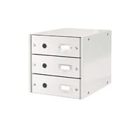 Leitz Bloc de rangement Click&Store Wow – 3 tiroirs A4 – Blanc