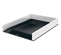 Leitz Corbeille à courrier WOW Duo Colour A4 Blanc/Noir 53611095