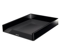Leitz Corbeille à Courrier A4, Noir/Gris, Dual, 53610095