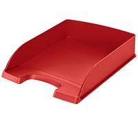 Leitz Corbeille à Courrier A4, Rouge Clair, Plus, 52270020