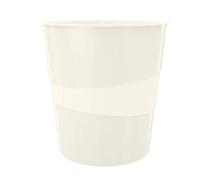Leitz Poubelle à papier Design en plastique solide 15 L Blanc