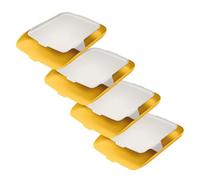Leitz Cosy 52590019 Lot de 4 corbeilles à courrier A4 avec Organiseur, Jaune Chaud