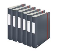 Leitz Cosy Series 10390089 Lot de 6 chemises actives 180° A4 350 feuilles Dos 6,5 cm Velours Gris
