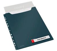 Leitz Pochette perforée A4 – Lot de 3, 150 feuilles, bande perforée, gris Cosy