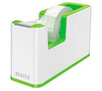 Leitz Dévidoir WOW, base lourde avec ruban adhésif, blanc perlé/vert