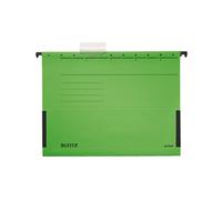 Leitz Dossiers suspendus avec protections latérales avec fond en"V", 19860055, Empattement 33 cm, Fentes perforées, Vert, Porte-cartes, Paquet de 1