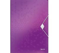 Leitz - Elastomap Leitz Wow A4, 3 compartiments, PP, violet | 10 pièces