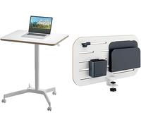 Leitz Ergo - Bureau Assis-Debout électrique, Ergonomique, Adapté aux Petits espaces ou comme Table d'appoint ; Capacité 20kg, Bureau Compact 80 cm x 60 cm, Gamme Ergo, Coloris Blanc, 65340001