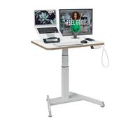 Leitz Bureau assis-debout électrique Ergo compact pliable 80×60 cm 20 kg Blanc