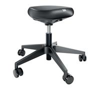 Leitz Ergo Tabouret Ergonomique sur roulettes, Hauteur réglable (46-59cm) : Coussin Mousse Double densité, Selle Ergonomique pour Bureau, télétravail, Pros, Loisirs, Gamme Ergo, Noir, 65780095
