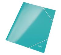 Leitz Farde 3 Rabats WOW Vert A4 Polypropylène 241x5x310mm Capacité 250 Feuilles 80gsm Fermeture Elastique Ref. 39820051