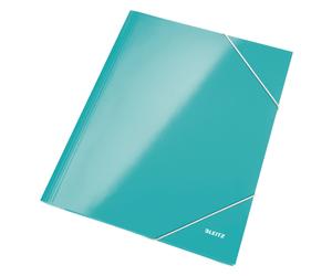 Leitz Farde 3 Rabats WOW Vert A4 Polypropylène 241x5x310mm Capacité 250 Feuilles 80gsm Fermeture Elastique Ref. 39820051