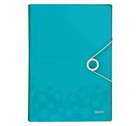 Leitz - Classeur Ménager, Trieur à Soufflets 6 Compartiments, 250 Feuilles A4, Fermeture Élastique, Rangement Documents Bureau École Maison, Plastique Souple, Menthe WOW, 45890051