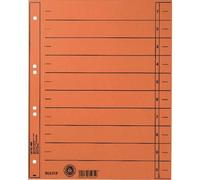 LEITZ Intercalaires A4 extra-larges Carton manila 230 g/qm orange 100 intercalaires