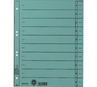 LEITZ Intercalaires A4 grande largeur Carton manila 230 g/qm bleu clair 100 intercalaires