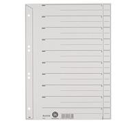 Leitz Intercalaires A4, Lot de 100, Carton Gris avec Imprimé et Bande Perforée Renforcée, Onglets Prédécoupés, 100% Recy ertifié Ange Bleu, 60970095