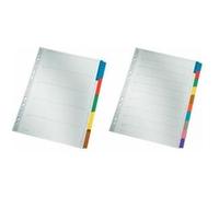 Intercalaires en carton mylar, blanc, A4, gris, 5
