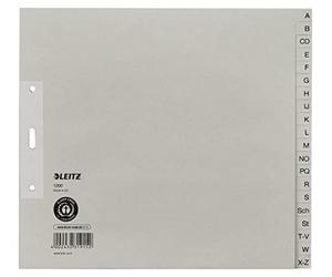 Leitz Intercalaires Répertoire A-Z, Mi-Hauteur, Extra-Large, Papier 100% Recy ertifié Ange Bleu, Gris, Lot de 5, 12003085