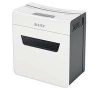 Leitz IQ 80930000 3M Premium - Destructeur de Documents Coupe Micro Sécurité P5, Capacité 3 Feuilles, Corbeille 10 litres, Blanc