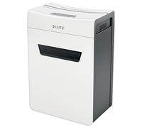 Leitz IQ 80950000 6M Premium - Destructeur de Documents Coupe Micro Sécurité P5, Capacité 7-6 Feuilles (70-80 grs), Corbeille 18 litres, Blanc