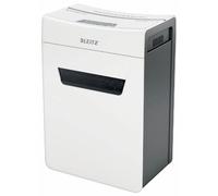 Leitz IQ 80950000 6M Premium - Destructeur de Documents Coupe Micro Sécurité P5, Capacité 7-6 Feuilles (70-80 grs), Corbeille 18 litres, Blanc