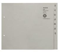 Leitz Jeu d'Intercalaires Répertoire A-Z, Utilisation avec 150 Classeurs, Mi-Hauteur, Extra-Large, Papier 100% Recy ertifié Ange Bleu, Gris, 13530085
