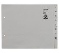 Leitz Jeu d'Intercalaires Répertoire A-Z, Utilisation avec 200 Classeurs, Mi-Hauteur, Extra-Large, Papier 100% Recy ertifié Ange Bleu, Gris, 13540085