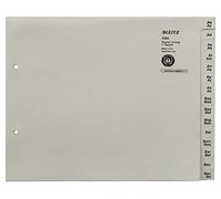 Leitz 1324-00-85 1324 Intercalaires - A-Z, papier, A4 grande largeur, pour 24 dossiers, gris