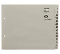 Leitz Jeu d'Intercalaires Répertoire A-Z, Utilisation avec 8 Classeurs, Mi-Hauteur, Extra-Large, Papier 100% Recy ertifié Ange Bleu, Gris, 13080085