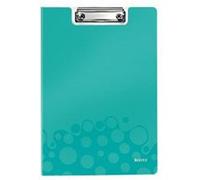 Leitz Porte-bloc A4 à rabat Menthe WOW 75 feuilles, clip métal, pochette
