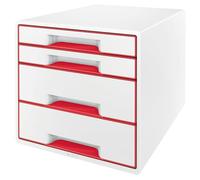 Leitz L:Drawer Cabinet WOW CUBE 4D wt/red