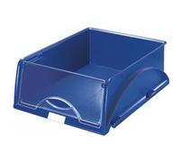 Leitz Corbeille à courrier Sorty polystyrène 100% recyclable A4 Bleu Lot de 1