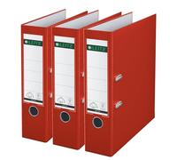 Leitz Lot de 3 classeurs en plastique A4 180° dos 8 cm (Rouge) (Import Allemagne)