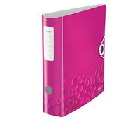 LEITZ Lot de 5 Classeurs à levier Active Wow A4 80 mm Rose métallisé